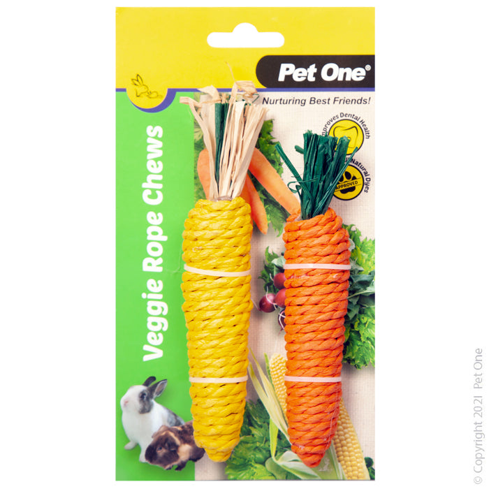 Pet One Veggie Rope Chews Mixed Twin Pack