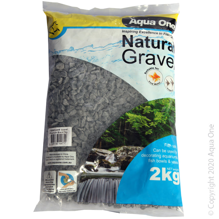 Aqua One Gravel Natural Phantom Black 2kg