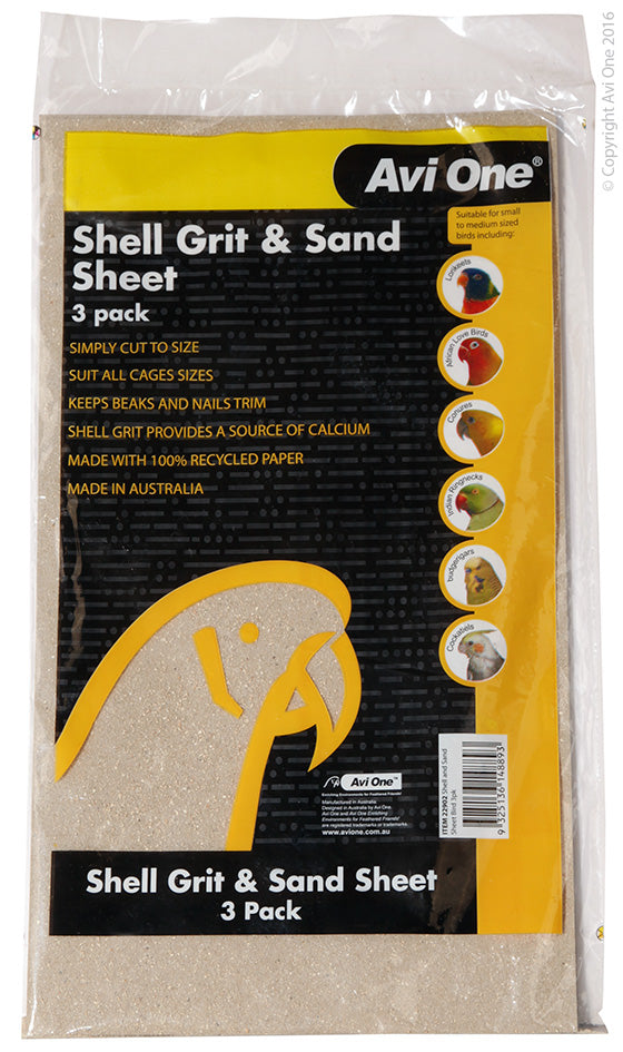 Avi One Shell Grit & Sand Sheet 3pk 41x23cm