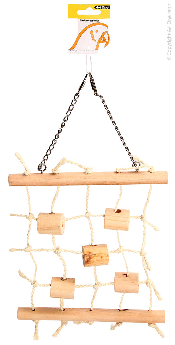 Avi One Bird Toy Hanging Sisal Ladder