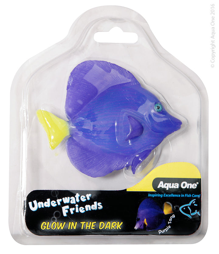 Aqua One Underwater Friends Tang Purple Float Glow In Dark