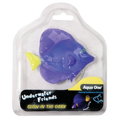 Aqua One Underwater Friends Tang Purple Float Glow In Dark