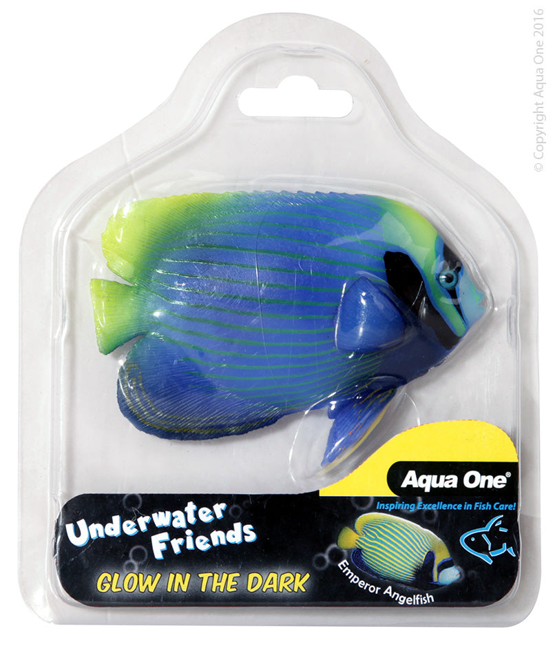 Aqua One Underwater Friends Emperor Angelfish Float Glow In Dark