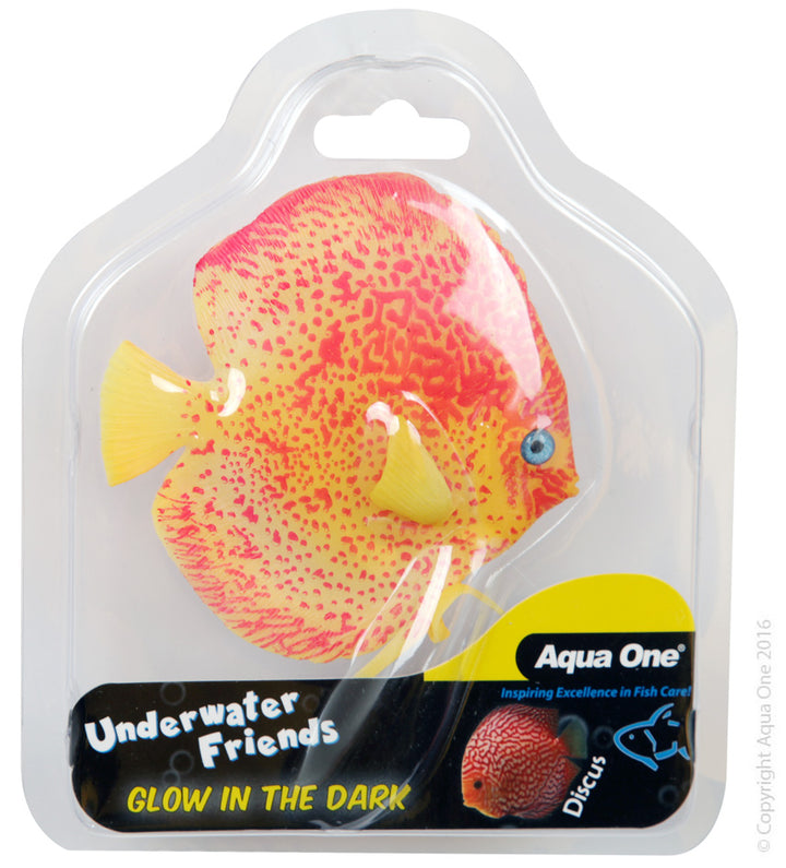 Aqua One Underwater Friends Discus Float Glow In Dark