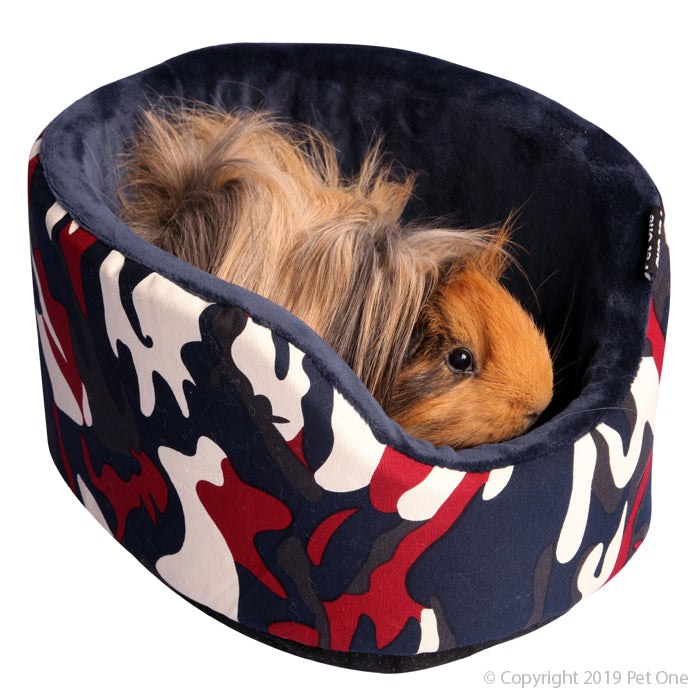 Pet One Bedding Small Animal Oval Navy Camo 30x25x15cm