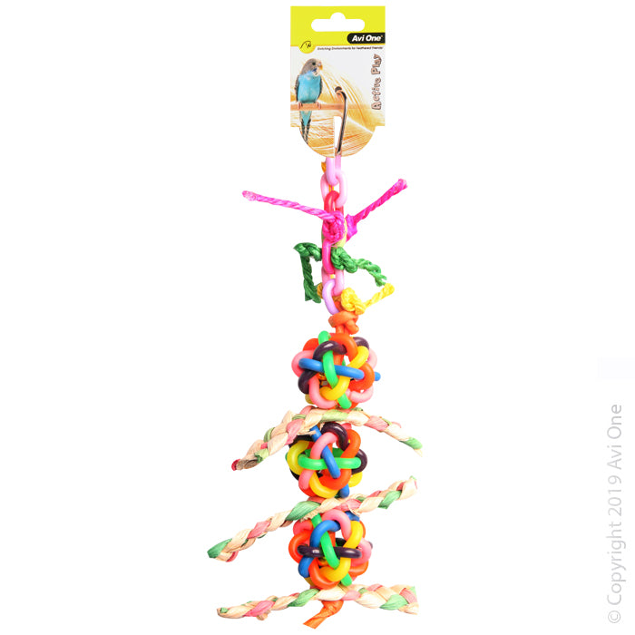 Avi One Bird Toy Tpr Balls Bells & Board