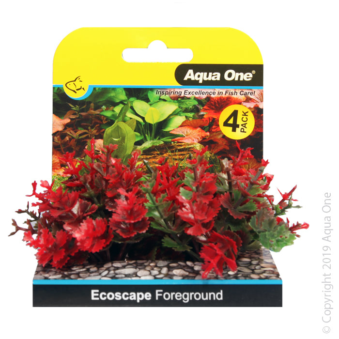 Aqua One Plants Ecoscape Foreground Catspaw 4pk Red