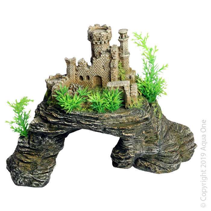 Aqua One Ornament Castle On Cave Rock 25x15.5x17cmh