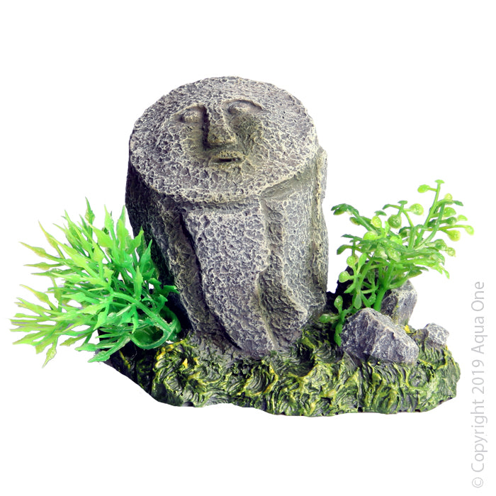 Aqua One Ornament Stone Face Garden 9.5x6x6.5cm