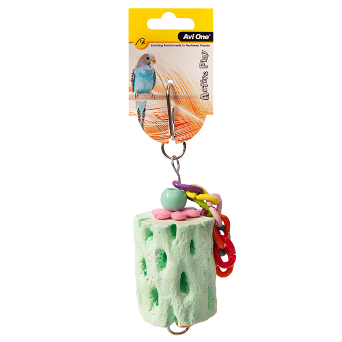 Avi One Bird Toy Mineral With Plastic Links L 16cm