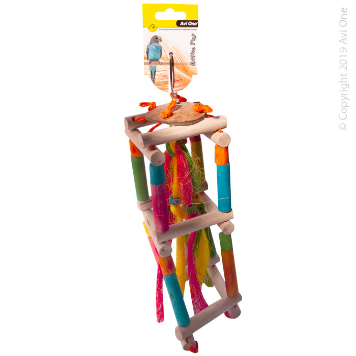 Avi One Parrot Toy Wooden Jungle Gym Large 37cm