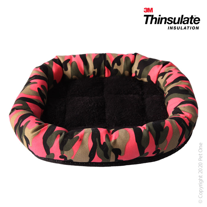 Pet One Bedding Small Animal Lounger Warm Zone 30x25cm Pink Camo