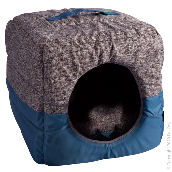 Pet One Bedding Cat Cube Eco Blue Grey