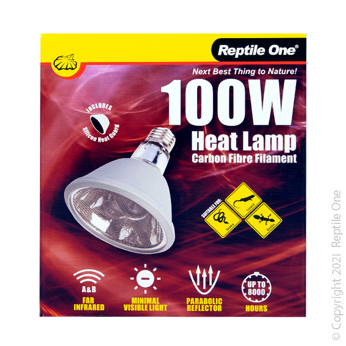 Reptile One Heat Lamp Carbon Fibre 100w