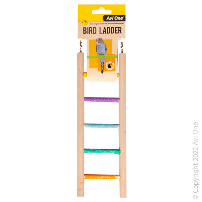 Avi One Bird Toy Wooden Ladder 5 Sand Runs