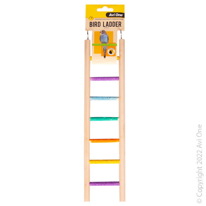 Avi One Bird Toy Wooden Ladder 7 Sand Runs