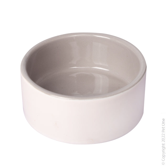 Pet One Ceramic Pet Bowl Grey/white 8.7cm 100ml