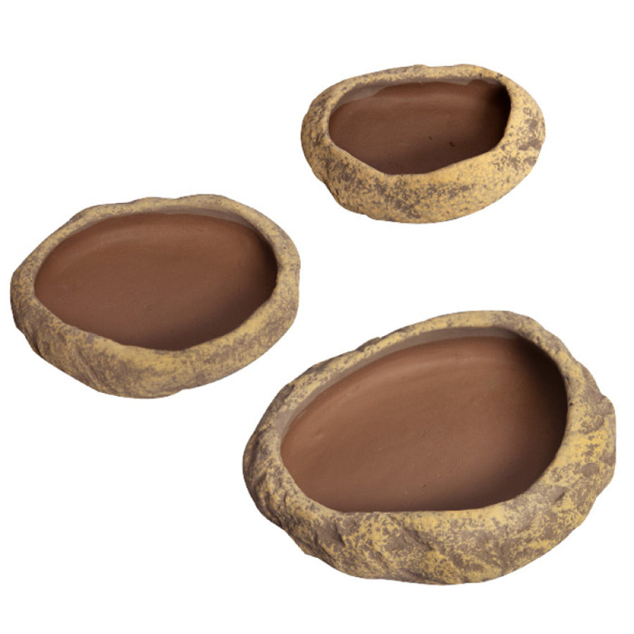 Reptile One Dish Sandstone Medium 15x12.5x3.7cm
