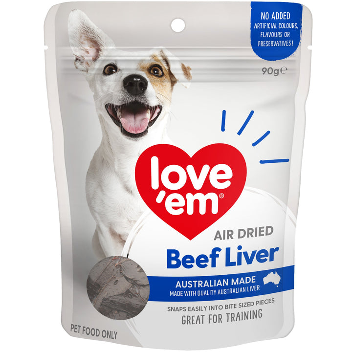 Love'em Air Dried Beef Liver 90g