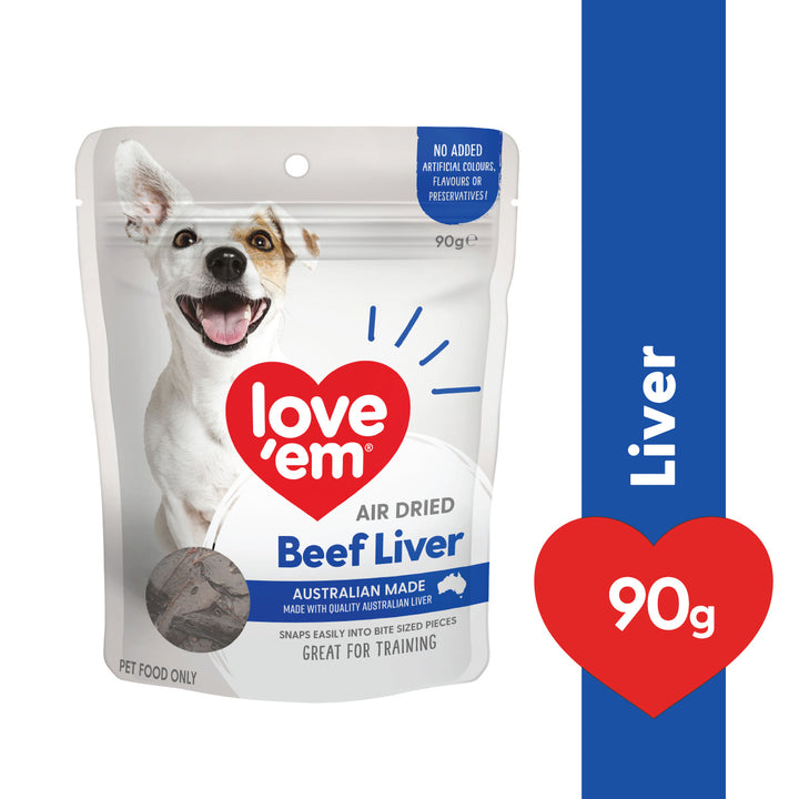 Love'em Air Dried Beef Liver 90g