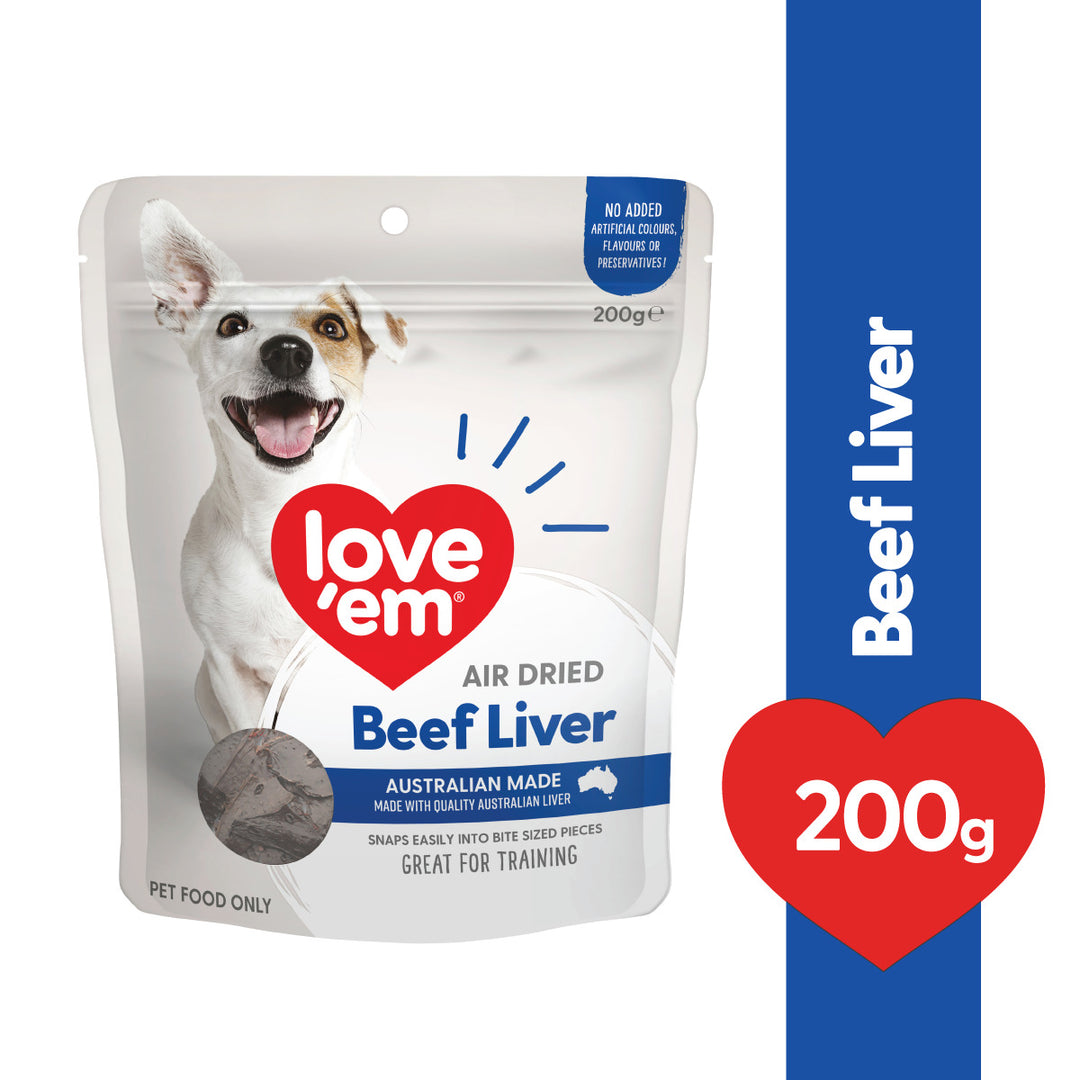 Love'em Air Dried Beef Liver 200g