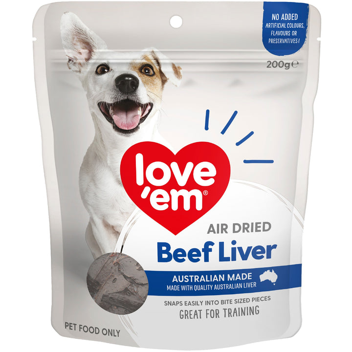 Love'em Air Dried Beef Liver 200g