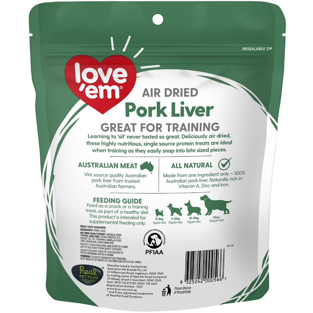 Love'em Air Dried Pork Liver 200g