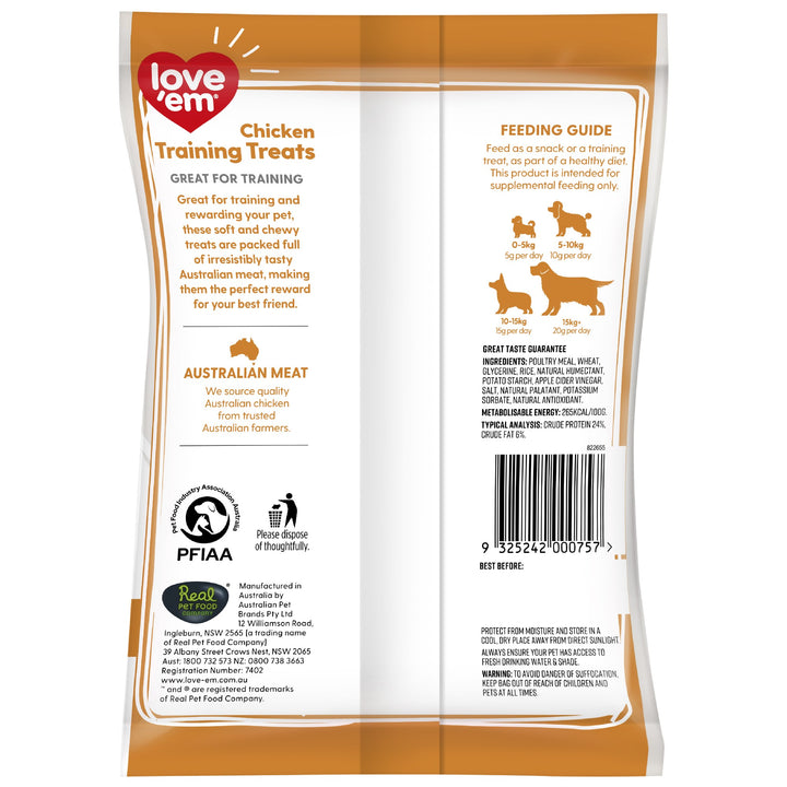 Love'em Chicken Training Treats 200g