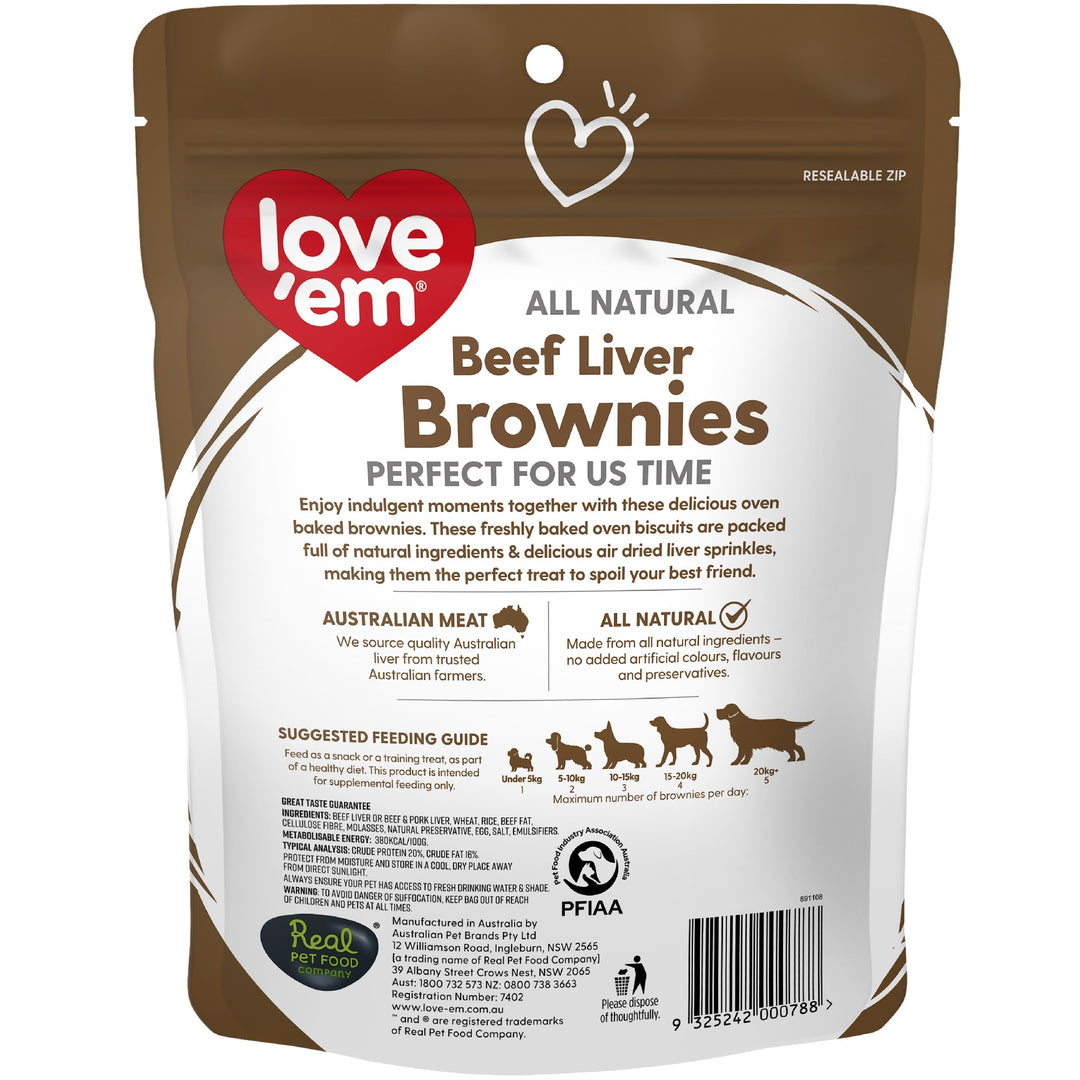 Love'em Beef Liver Brownies 250g