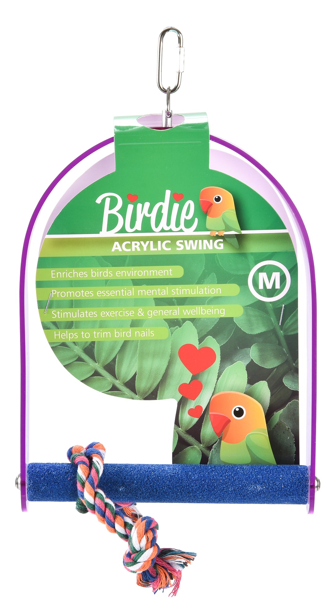 Birdie Cement Swing W/acrylic Frame Medium