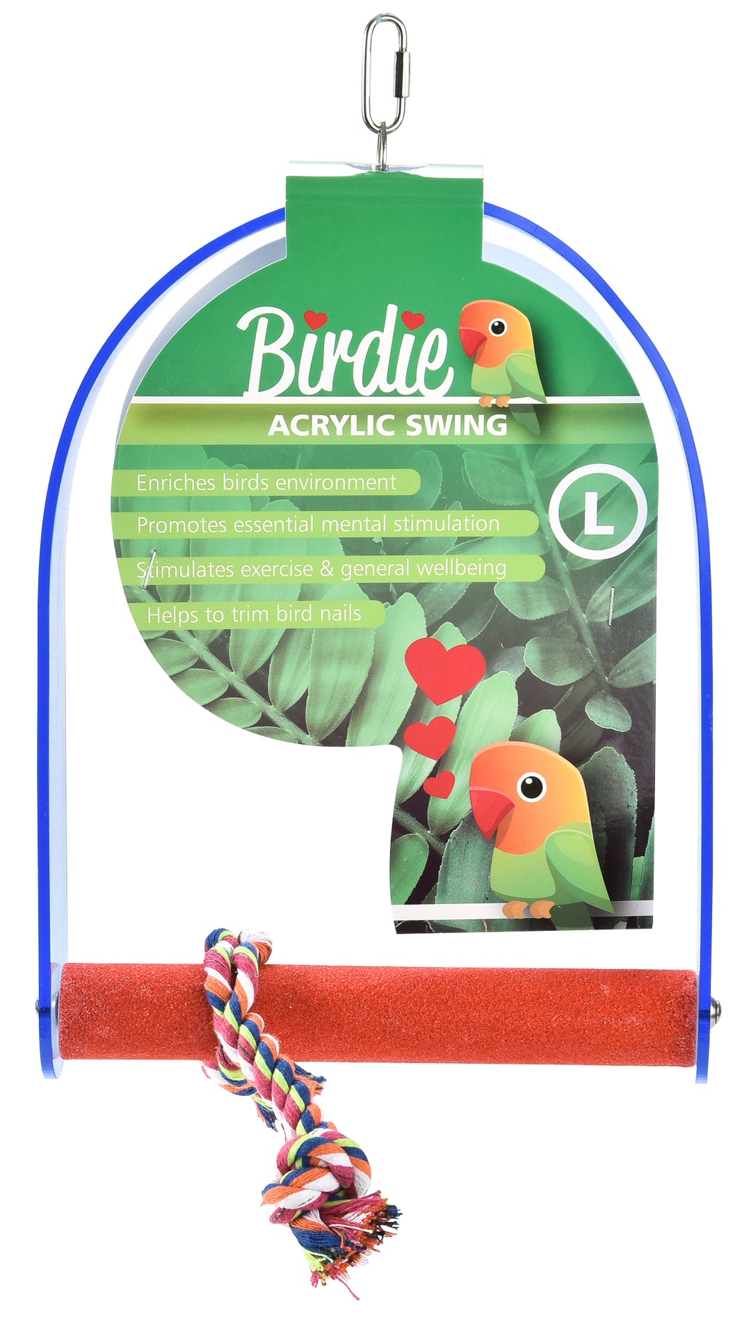 Birdie Cement Swing W/acrylic Frame Large