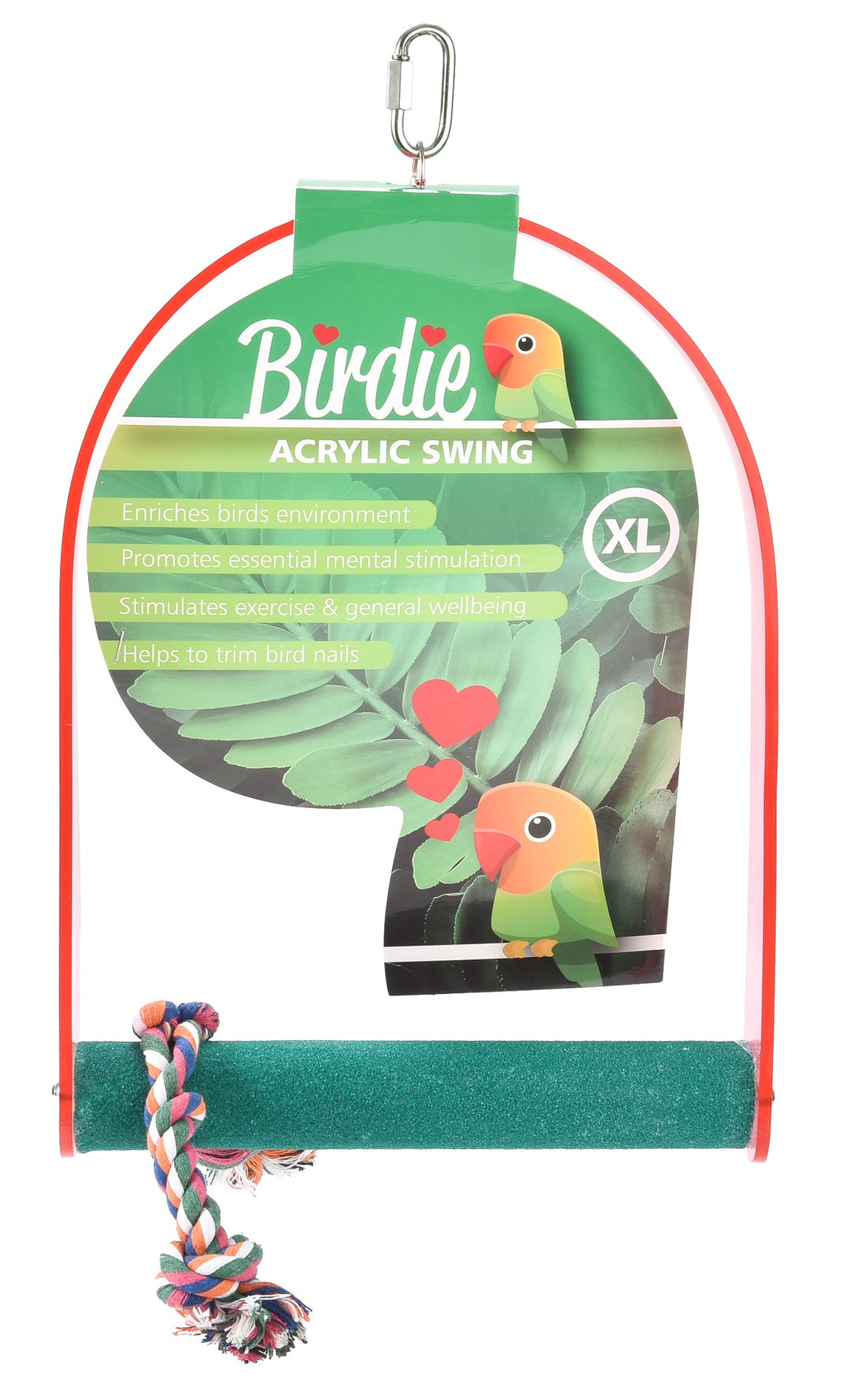 Birdie Cement Swing W/acrylic Frame Xlarge