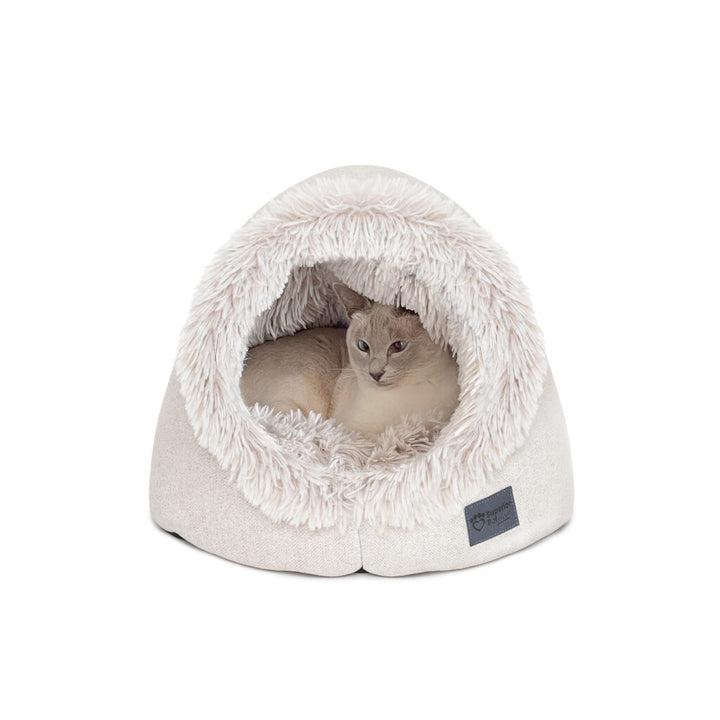 Superior Pet Goods Calming Pet Dome Aspen Faux Fur