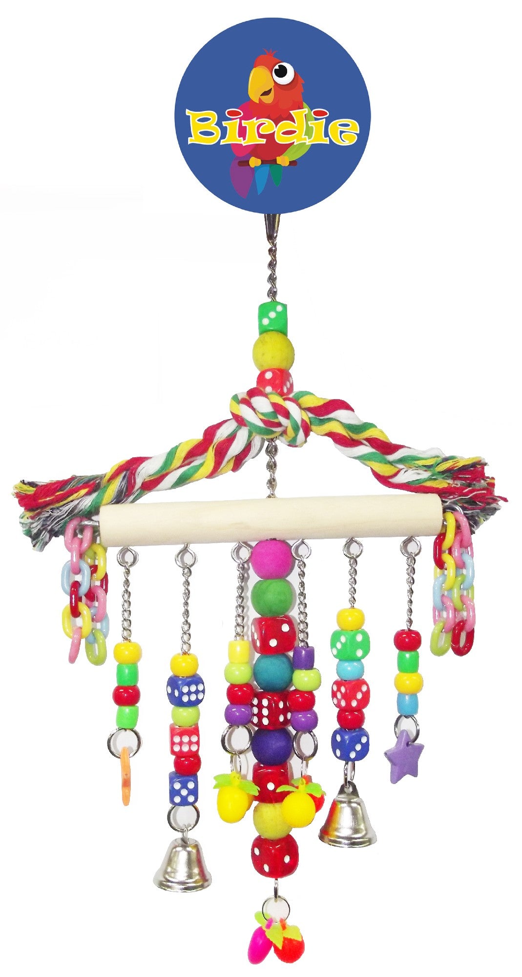 Birdie Large Hanger With Beads Dice Plastic Chain