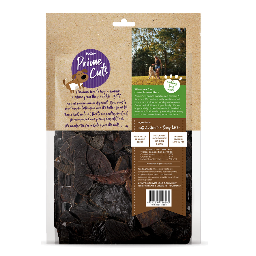 Kazoo Prime Cuts Beef Liver Chips 500g