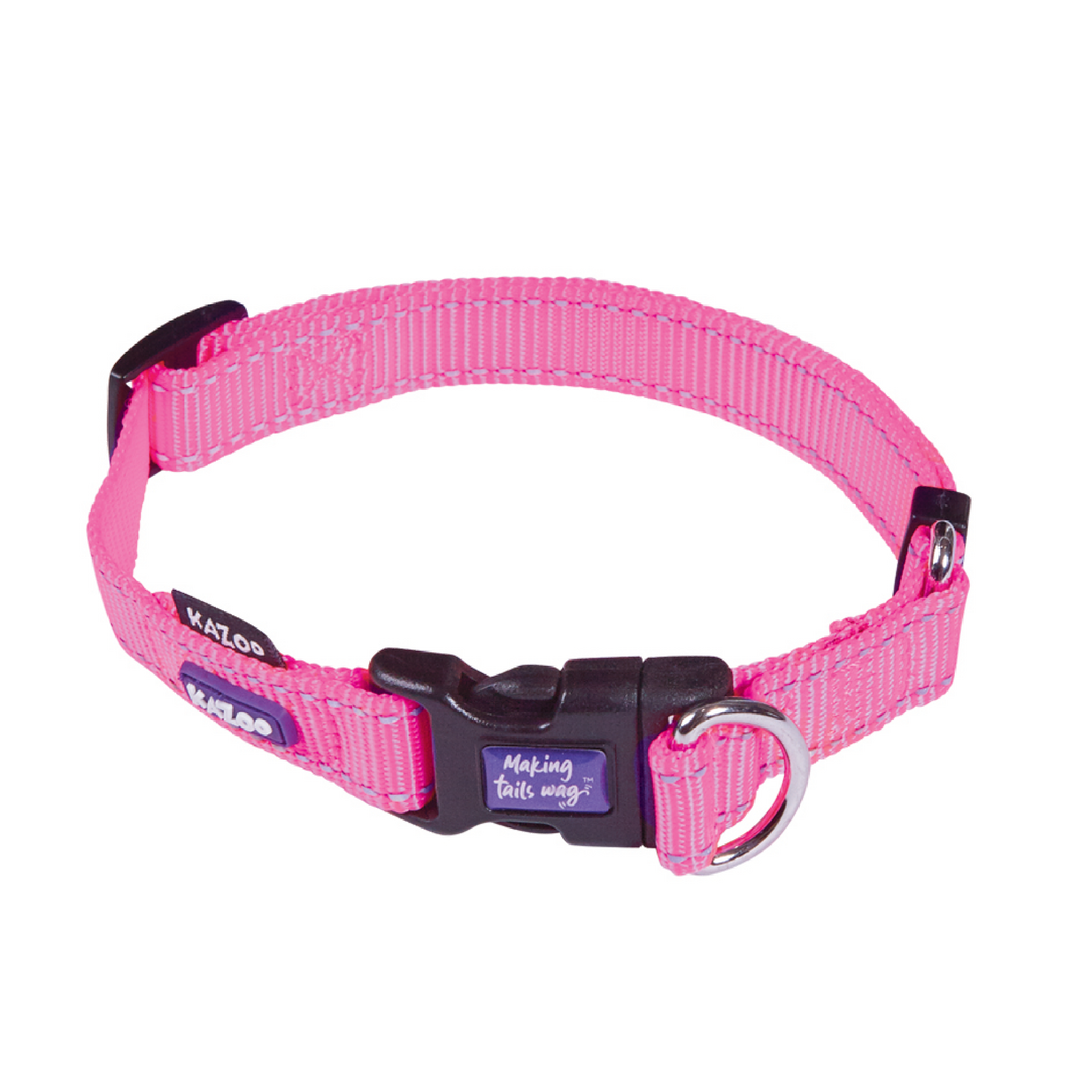Kazoo Collar Nylon Adjustable Extra Large Classic Pink 47-73 Neck