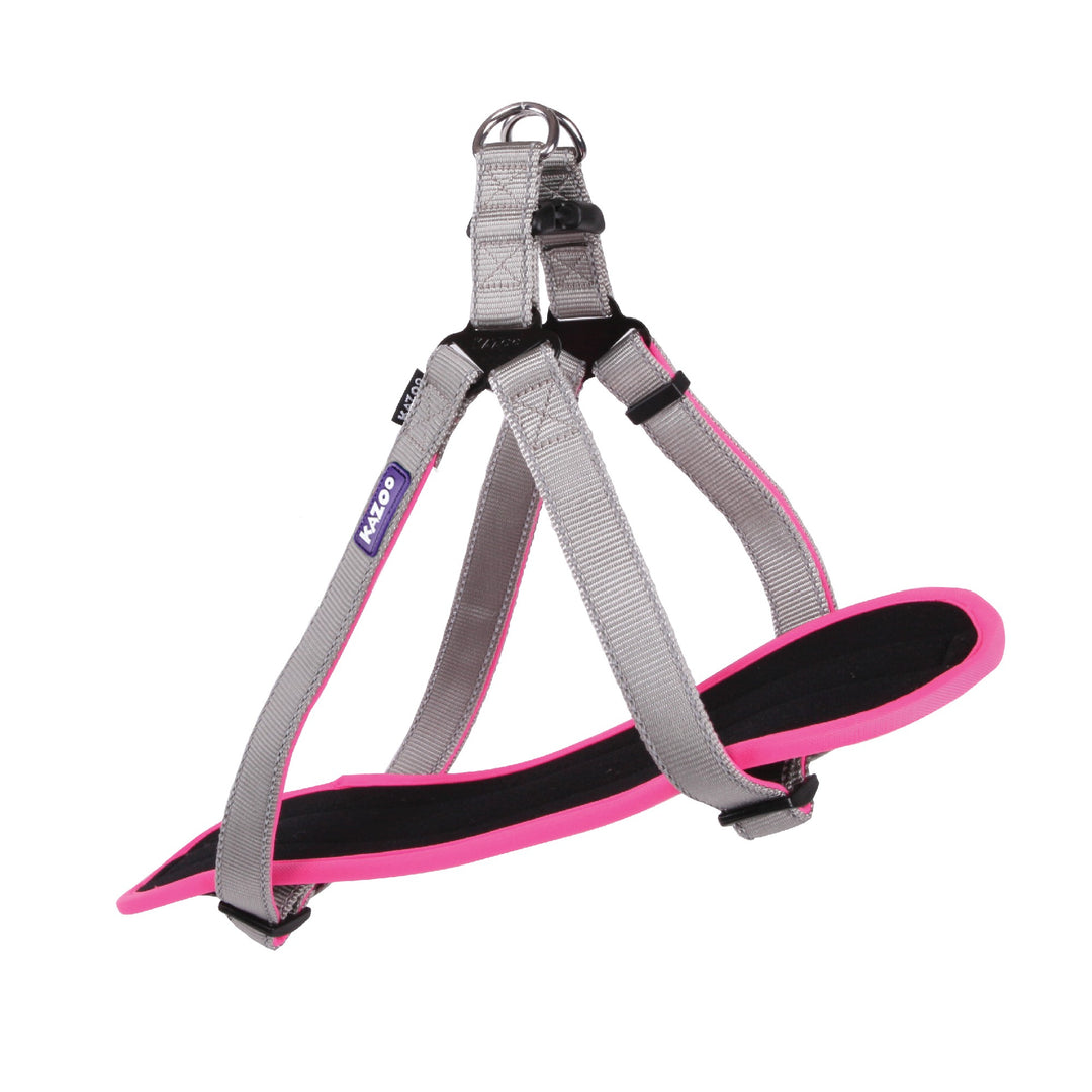 Kazoo Harness Nylon Active Large/x-large Silver/pink