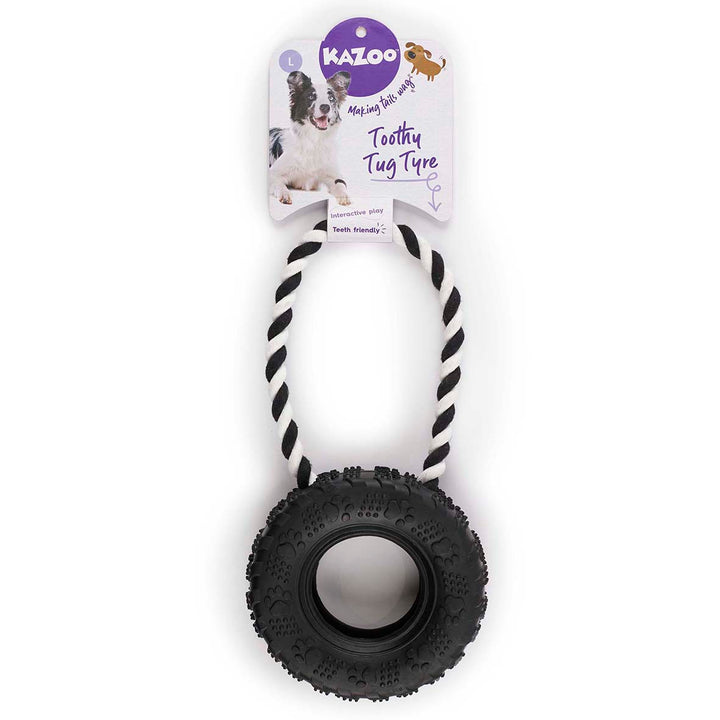 Kazoo Dog Toy Tooty Tug Tyre - Large