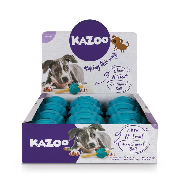 Kazoo Dog Toy Chew & Treat Ball - Medium