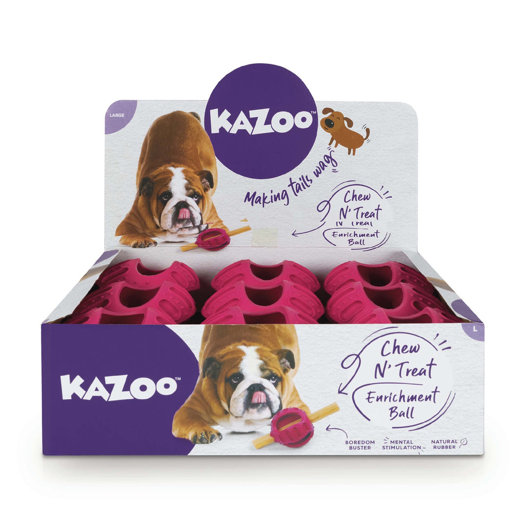 Kazoo Dog Toy Chew & Treat Ball - Large