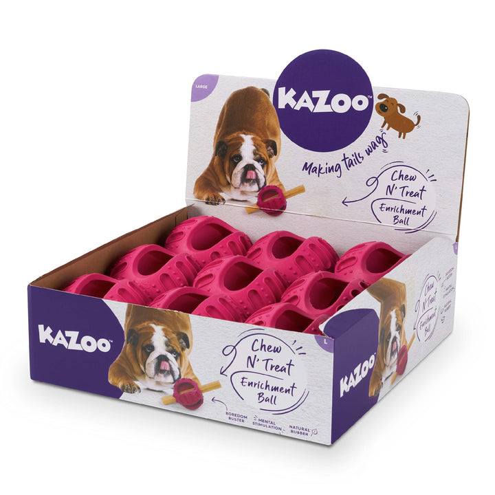 Kazoo Dog Toy Chew & Treat Ball - Large