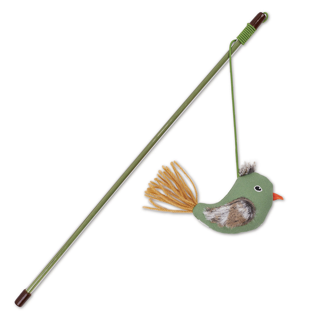 Kazoo Cat Toy Play Wand Fantail Bird