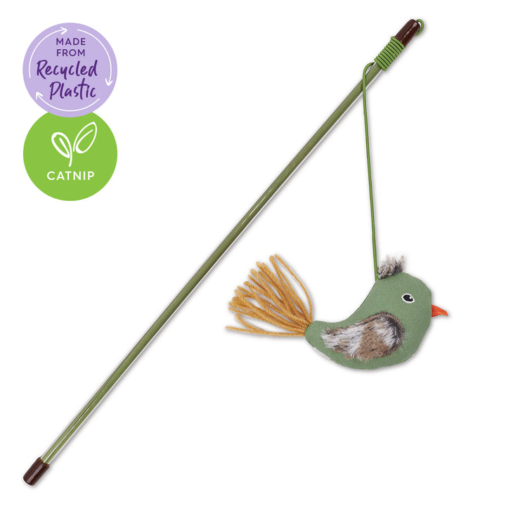 Kazoo Cat Toy Play Wand Fantail Bird