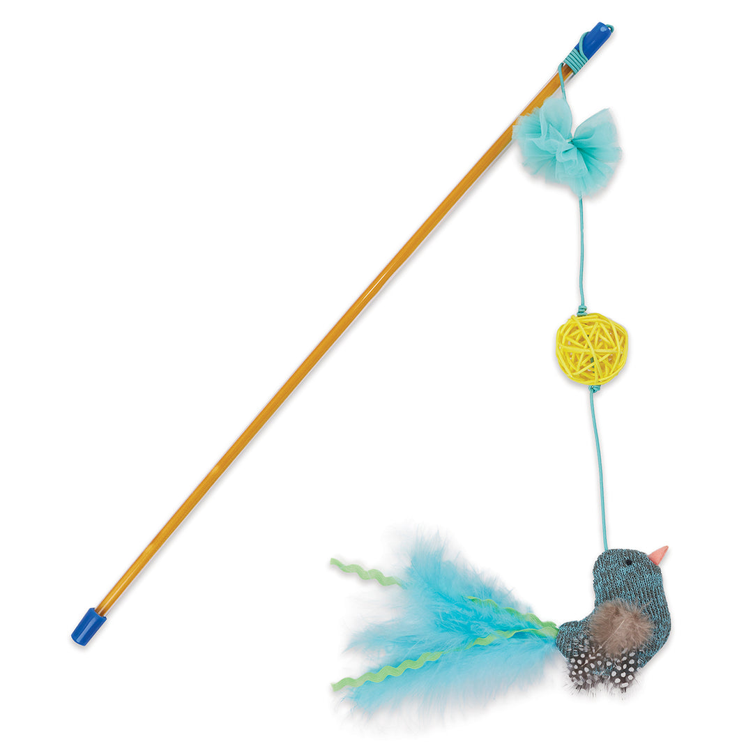 Kazoo Cat Toy Play Wand Bluebird