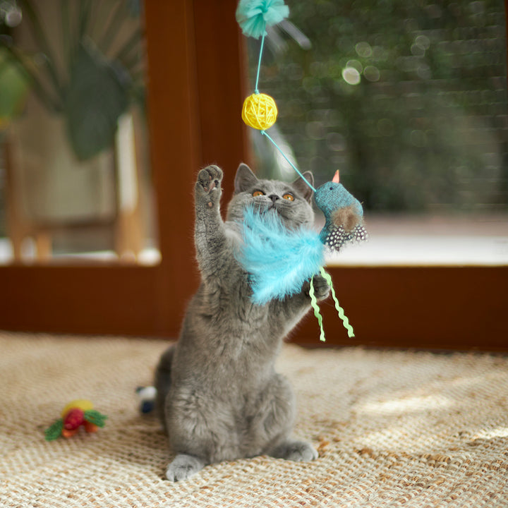 Kazoo Cat Toy Play Wand Bluebird