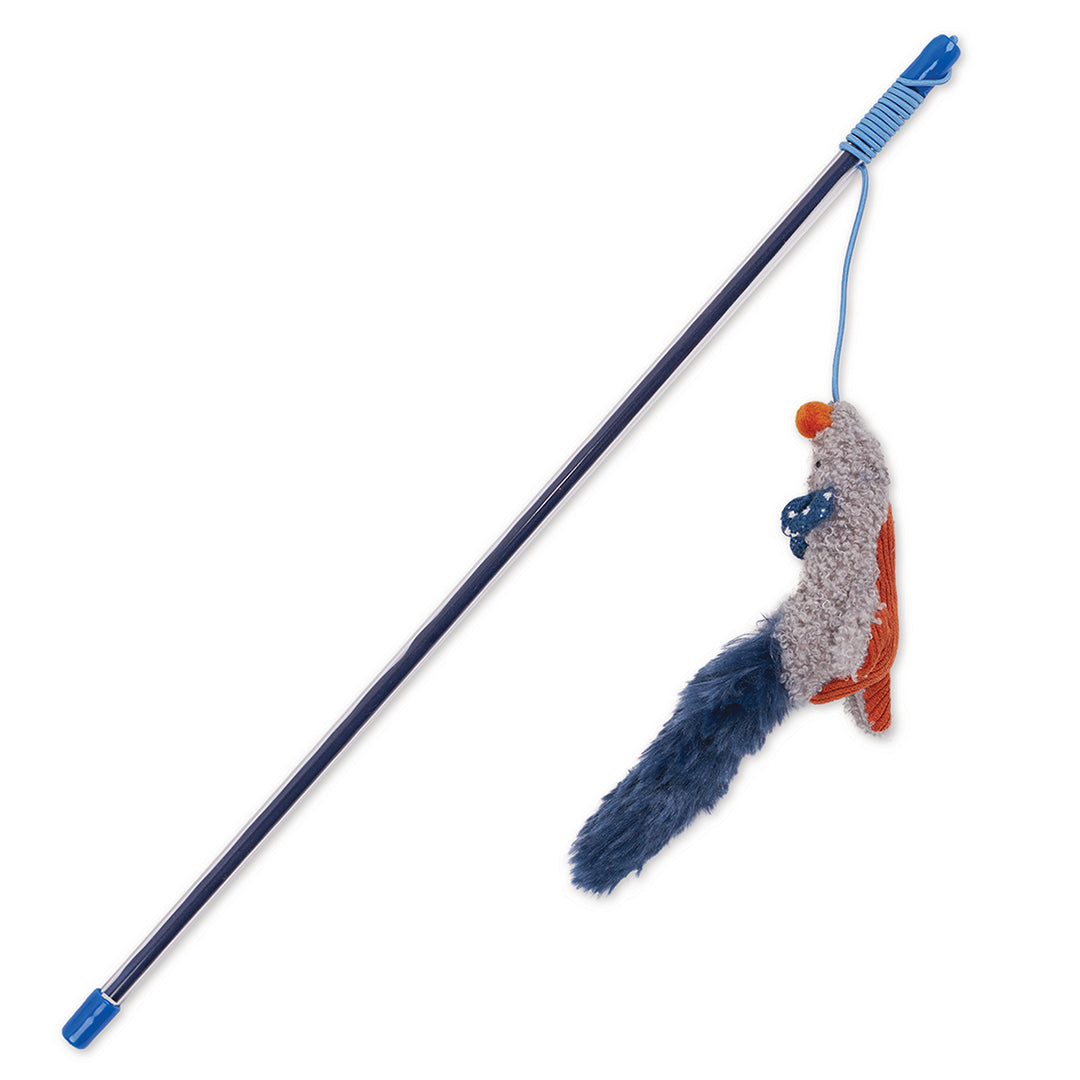 Kazoo Cat Toy Play Wand Flying Mouse