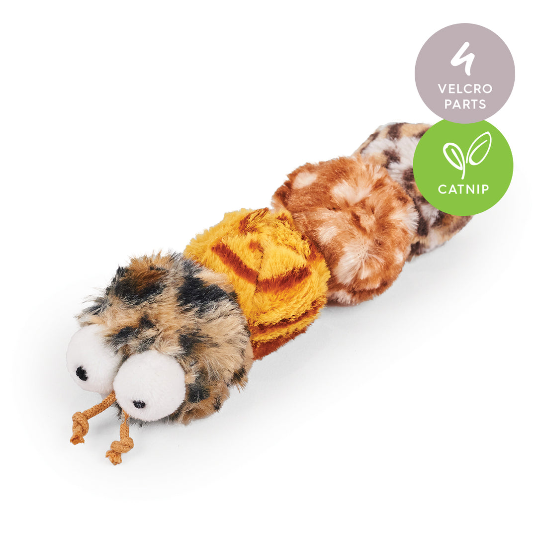 Kazoo Cat Toy Velcro Worm