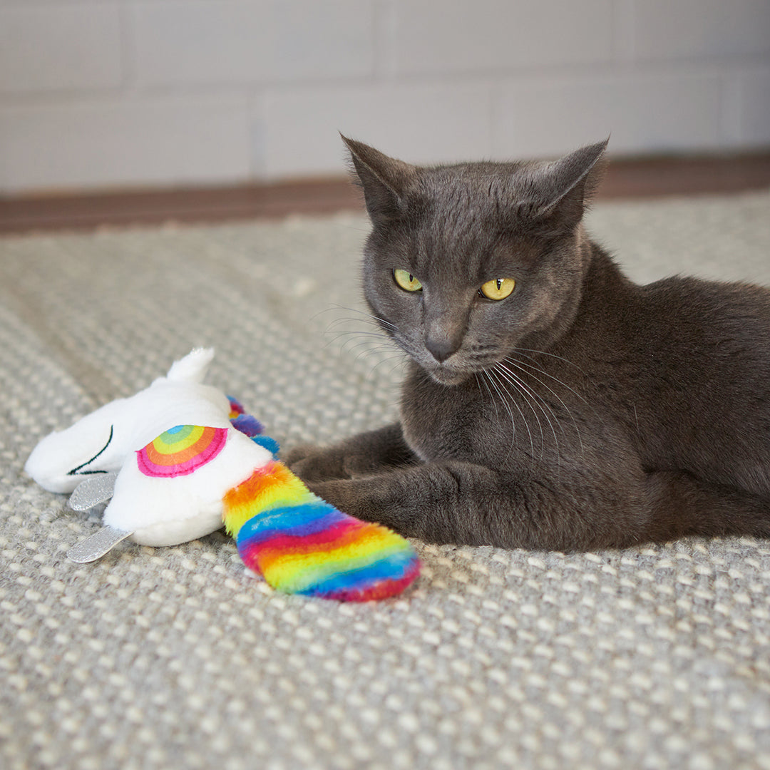 Kazoo Cat Toy Crinkle Unicornwcatnip