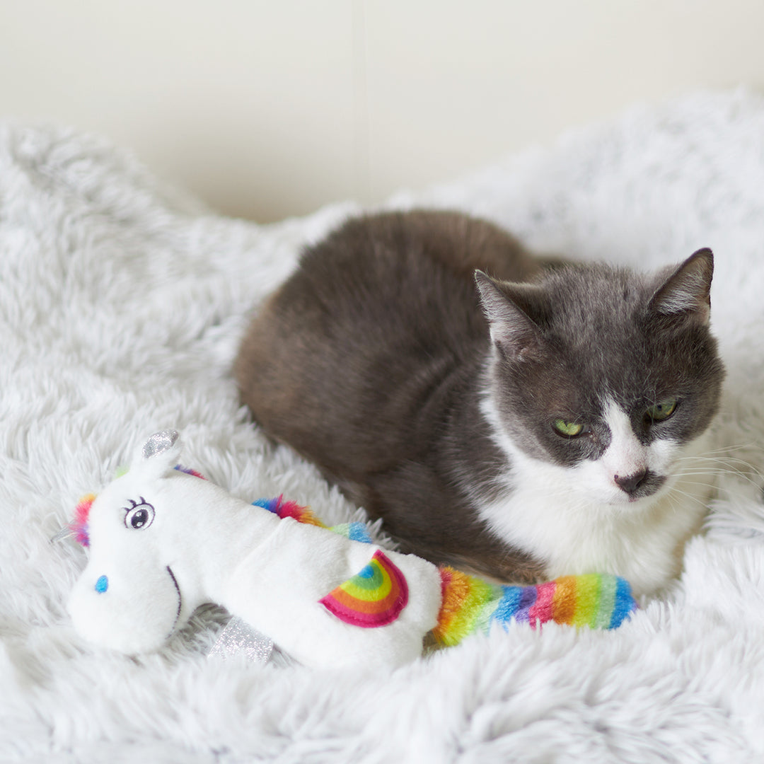 Kazoo Cat Toy Crinkle Unicornwcatnip