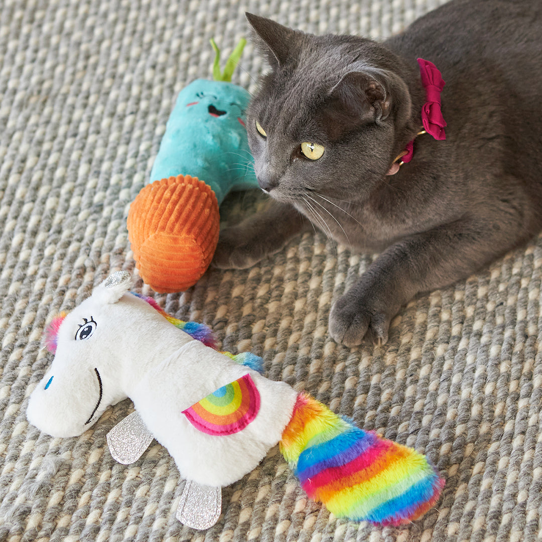 Kazoo Cat Toy Crinkle Unicornwcatnip